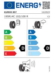 195R14C 102/100R RADIAL 857 KUMHO