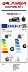 195/80R15 96T COMPUTES A/T 3 LASSA