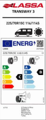225/70R15C 116/114S TRANSWAY 3