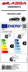 185/55R14 80H GREENWAYS LASSA