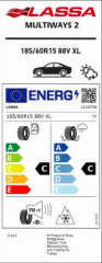 185/60R15 88V  XL MULTIWAYS2 LASSA