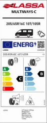 205/65R16C 107/105R 8PR, TL MULTIWAYS-C M+S / SFM