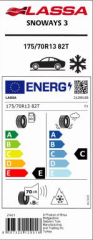 175/70R13 82T SNOWAYS 3 LASSA