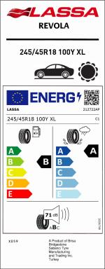 245/45R18 100Y XL REVOLA LASSA