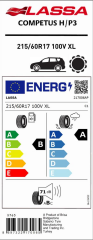 215/60R17 100V XL COMPUTES H/P3 LASSA