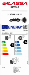 215/55R16 93V REVOLA LASSA