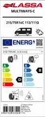 215/75R16C 113/111Q MULTIWAYS LASSA