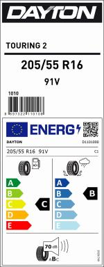 205/55R16 91V Touring 2 DAYTON