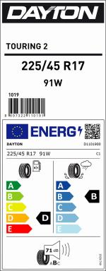 225/45R17 91W TOURING 2 DAYTON