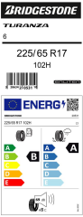 225/65R17 102H TURANZA 6 BRIDGESTONE