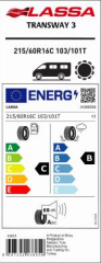 215/60R16C 103/101T TRANSWAY 3 LASSA