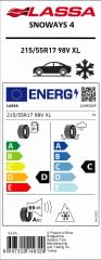 215/55R17 98V XL SNOWAYS 4 M+S / SFM LASSA