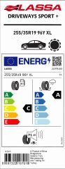255/35R19 96Y XL DRIWAYS SPORT LASSA