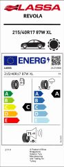 215/40R17 87W REVOLA LASSA