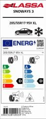 205/55R17 95V XL SNOWAYS 3 M+S / SFM