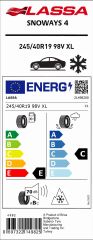 245/40R19 98V XL M+S/SFM SNOWAYS 4 LASSA