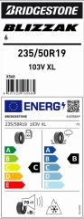 235/50R19 103V XL BLIZZAK 6 BRIDGESTONE