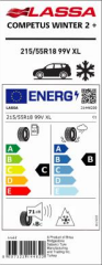 215/55R18 99V XL COMPUTES WINTER 2 LASSA