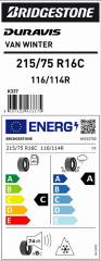 215/75R16C 116/114R DURAVIS VAN WINTER DAYTON