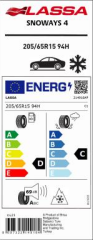 205/65R15 94H SNOWAYS 4 LASSA