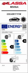 225/45R17 91W REVOLA Lassa
