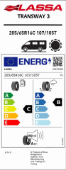 205/65R16C 107/10T Lassa Transway 3