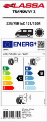 Lassa Transway 3 225/75R16C 121/120T Yaz Lastiği (Üretim Yılı 2024)