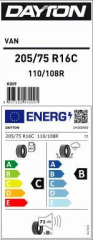 205/75R16C 110/108R DAYTON VAN DAYTON