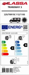Lassa Transway 3 225/70R15C 112/110S Ticari Lastik (Üretim Yılı 2024)