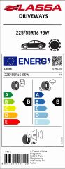Lassa Driways 225/55R16 95W Yaz Lastiği (Üretim Yılı 2024)