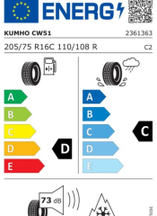 205/75R16C 110/108R WINTER PORTRAN CW51 KUMHO