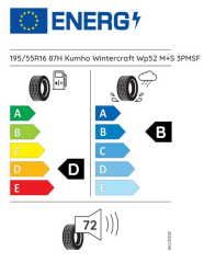 195/55R16 87H WINTERCRAFT WP52 KUMHO