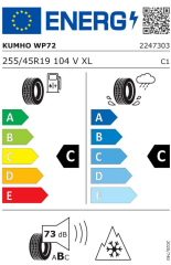 255/45R19 104V XL WINTERCRAFT WP72 KUMHO