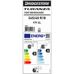 245/40R18 97Y XL T005 DRIVEGUARD RFT BRIDGESTONE