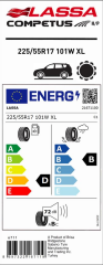 225/55R17 101W XL COMPETUS H/P SUV LASSA