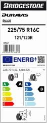 225/75R16C 121/120R R 660 DURAVIS BRIDGESTONE