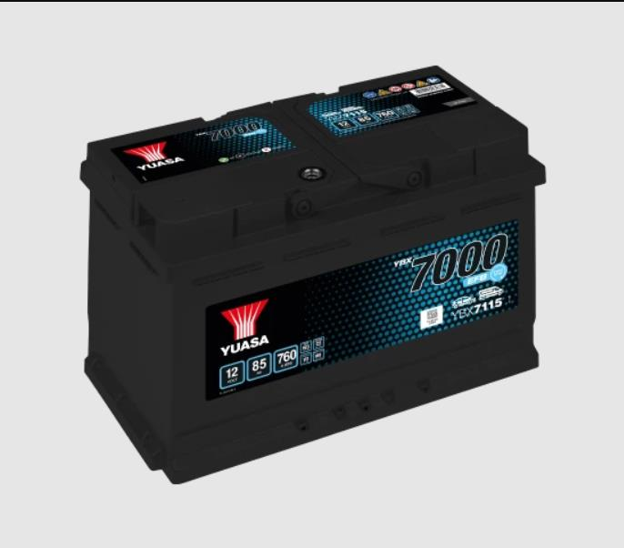 85AH YUASA 7000 EFB START-STOP AKÜ G-D-Y 317*175*190 mm.