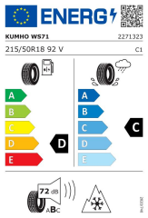 215/50R18 92V WINTERCRAFT WS71 SUV KUMHO