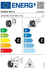 245/40R19 98V XL WINTERCRAFT WP72 KUMHO