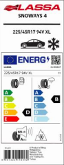 225/45/R17/94V XL Snoways 4 Lassa