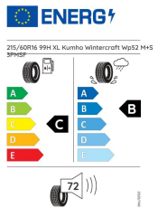 215/60R16 99H XL WINTERCRAFT WP52 KUMHO