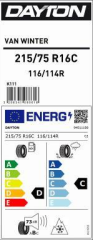 215/75R16C 116/114R  Van Winter  Dayton