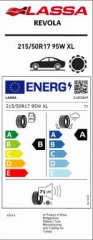 Lassa Revola 215/50/R17/95W XL Yaz Lastiği (Üretim Yılı 2024)