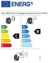 235/40R19 96W XL BLIZZAK LM6
