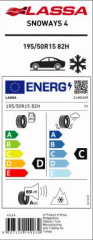195/50R15 82H SNOWAYS 4 M+S / SFM LASSA
