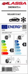 185/60R15 84T SNOWAYS 4 M+S / SFM LASSA