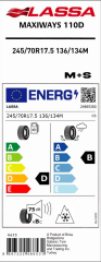 245/70R17.5 136/134M MAXIWAYS 110D LASSA A.ÇEKER