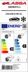235/45R18 98V XL SNOWAYS 4 M+S / SFM LASSA