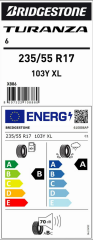 235/55R17 103Y XL TURANZA6 BRIDGESTONE