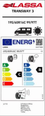 195/60R16C 99/97T TRANSWAYS3 LASSA